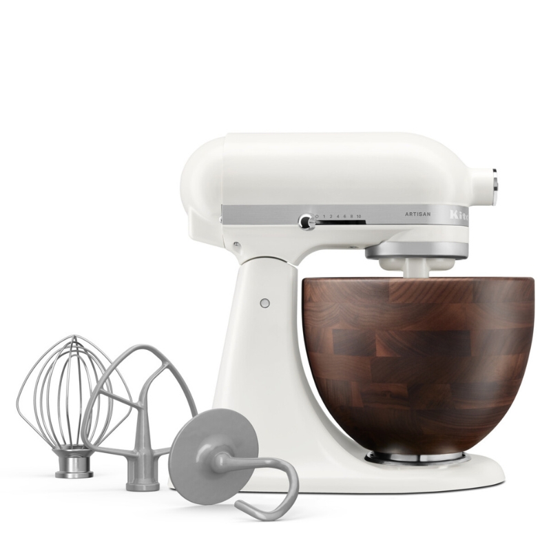 5KSM156WBAPL Artisan robotgép 4,7l - Diófa tállal, porcelán színű