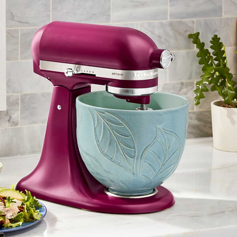 Kerámia tál 4,8l Spring leaves KitchenAid robotgéphez