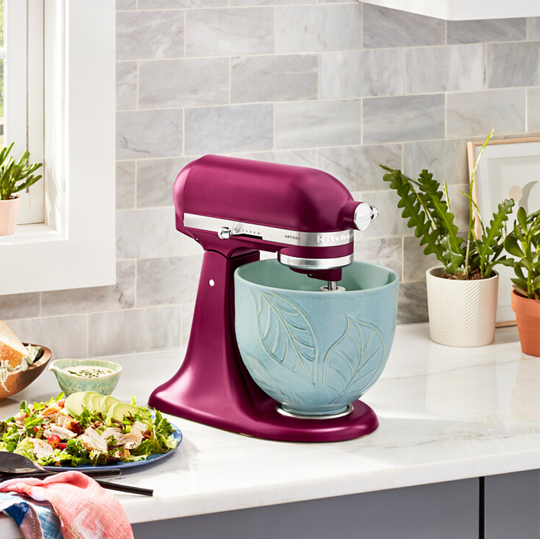 Kerámia tál 4,8l Spring leaves KitchenAid robotgéphez