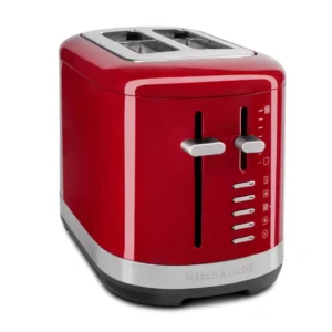 Kétszeletes kenyérpirító piros színű
