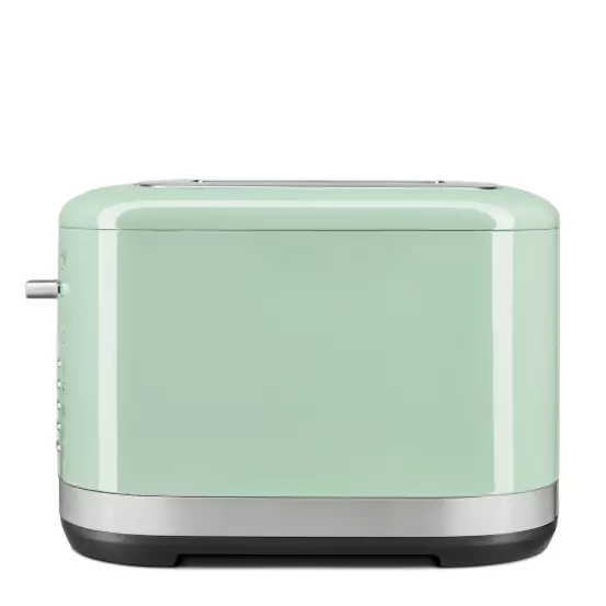 5kmt2109ept 2-szeletes kenyérpirító 2-szeletes, pisztácia színű kenyérpirító teljes oldal nézetben jobb oldalról.