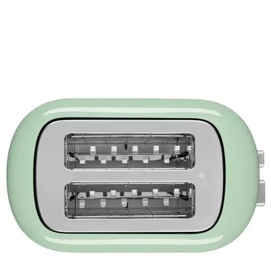 5kmt2109ept 2-szeletes kenyérpirító Pisztácia színű kenyérpirító hosszú és széles nyílásai