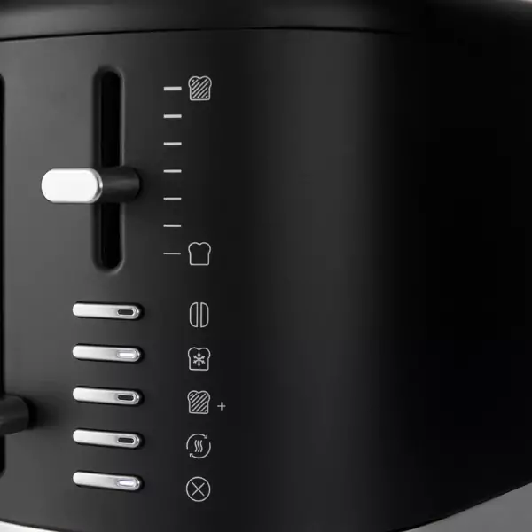 A kenyérpirító manuálisan szabályozható funkciói láthatóak.