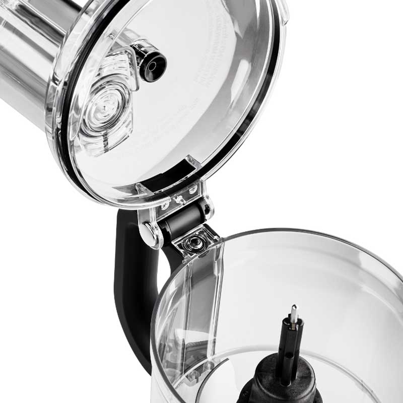 1,7 literes tál csuklós fedéllel és kis adagolócső 2 darabból álló tömőeszközzel 1,7 literes KitchenAid multifunkcios géphez.